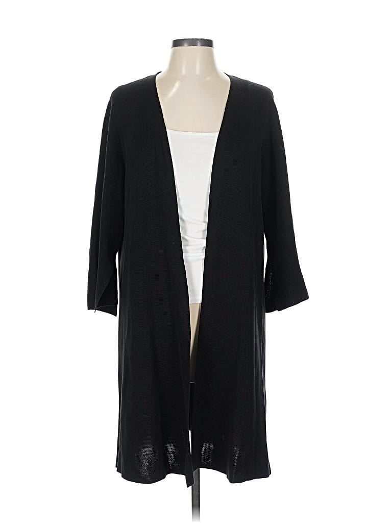 Pre-owned Eileen Fisher Cardigan Sweater In Black