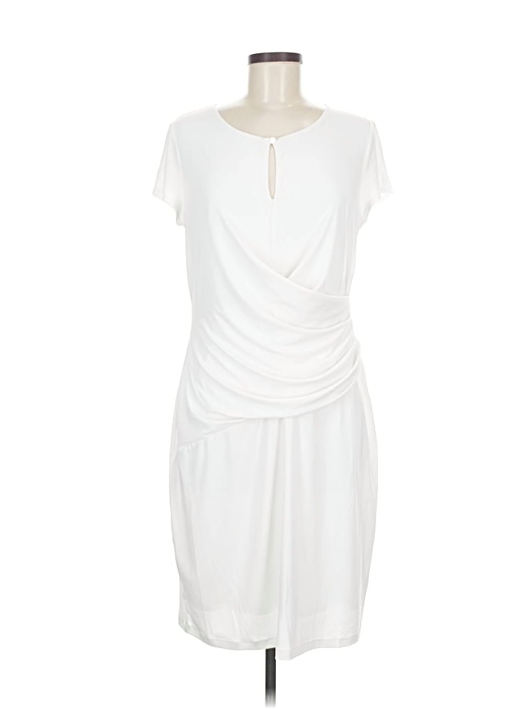 Pre-owned New York And Company Casual Dress In White