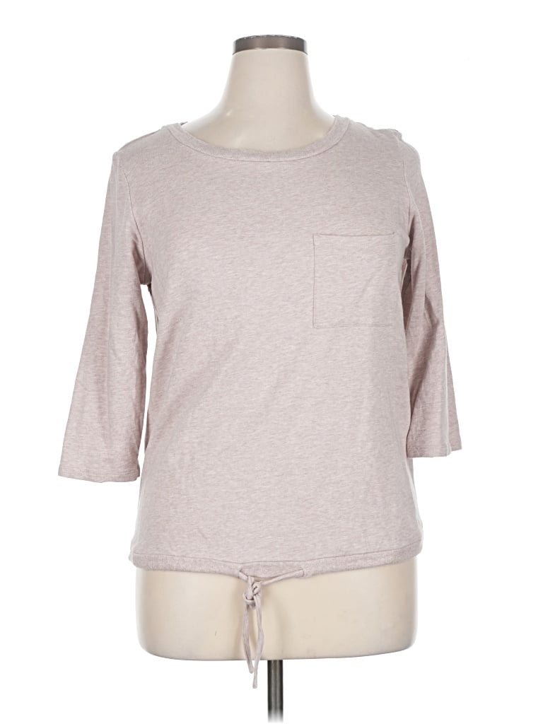 Pre-owned Barefoot Dreams 3/4 Sleeve T-shirt In Gray