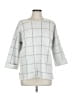 Tahari Checkered-gingham Gray White Pullover Sweater Size L - photo 1