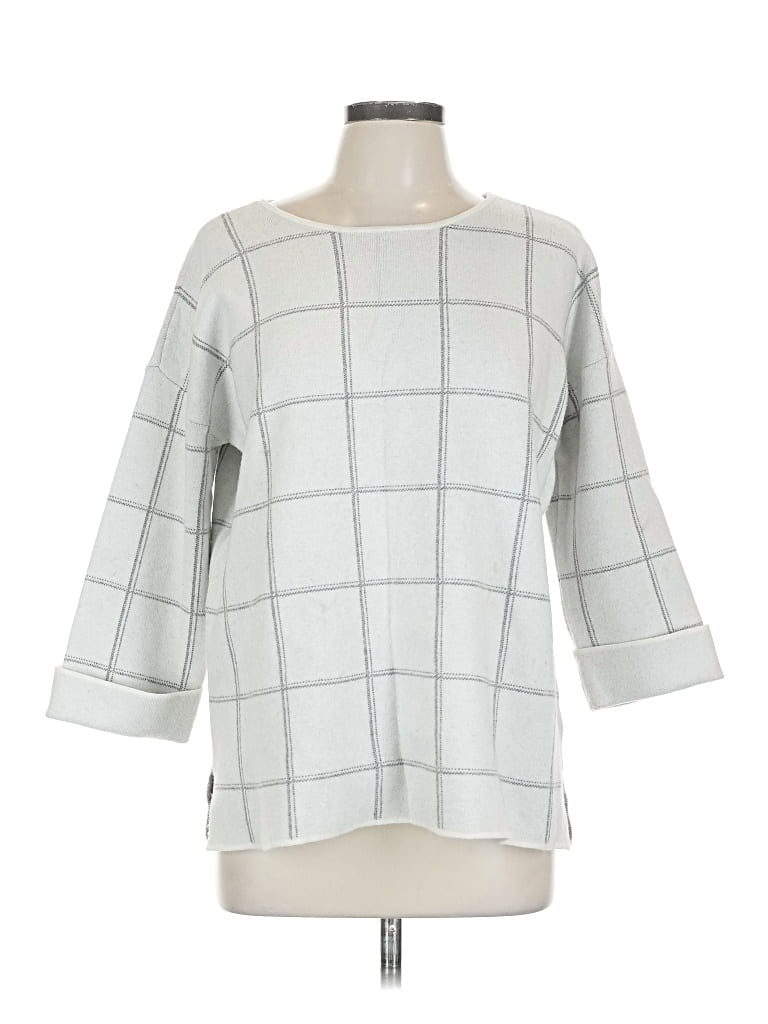 Pre-owned Tahari Pullover Sweater In White