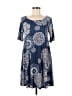 SJS Paisley Blue Casual Dress Size M - photo 1