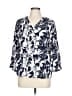 Como Blu 100% Rayon Silver 3/4 Sleeve Blouse Size L - photo 1