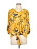 Cato Yellow 3/4 Sleeve Blouse Size L - photo 1