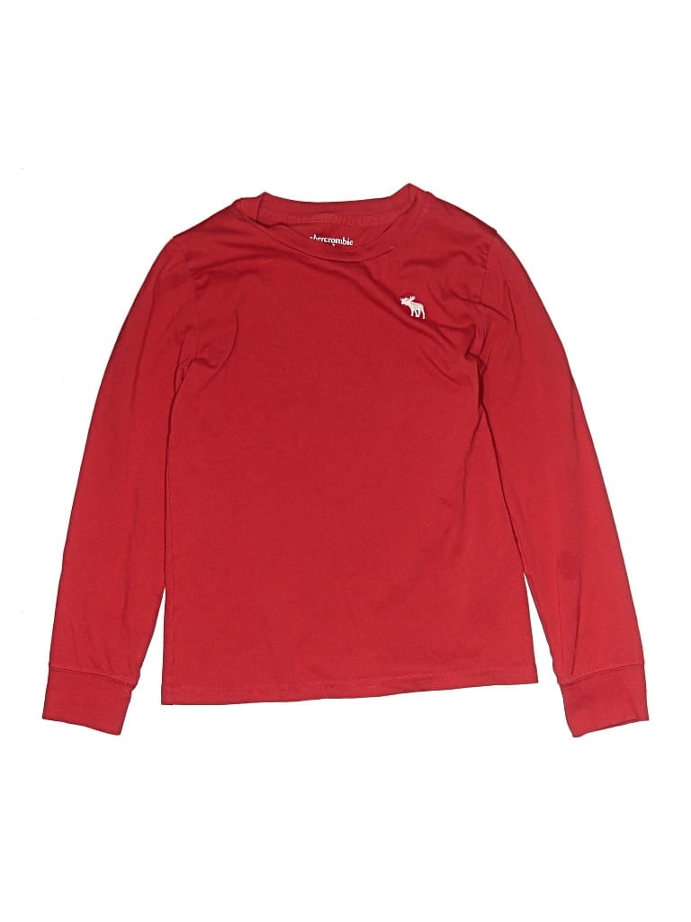 Pre-owned Abercrombie Kids' Long Sleeve T-shirt In Red