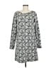 Ann Taylor LOFT Paisley Gray Casual Dress Size M - photo 1