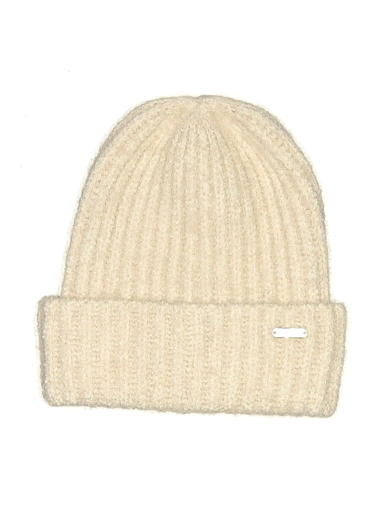 Pre-owned Steve Madden Beanie Hat In White