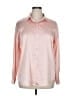 HOTOUCH Color Block Pink Long Sleeve Blouse Size XL - photo 1