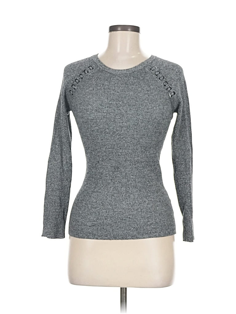 Pre-owned New York And Company Pullover Sweater In Gray