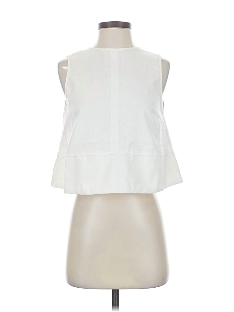 Pre-owned Forever 21 Sleeveless Blouse In White
