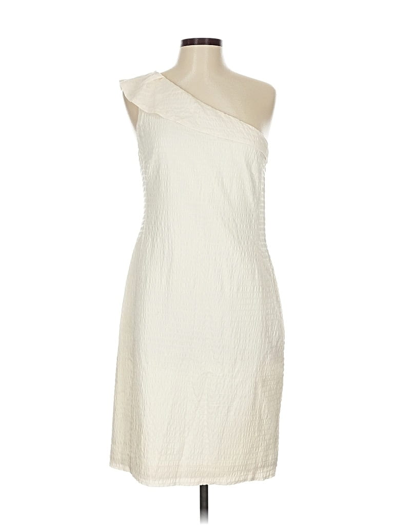 Pre-owned Ann Taylor Cocktail Dress In White
