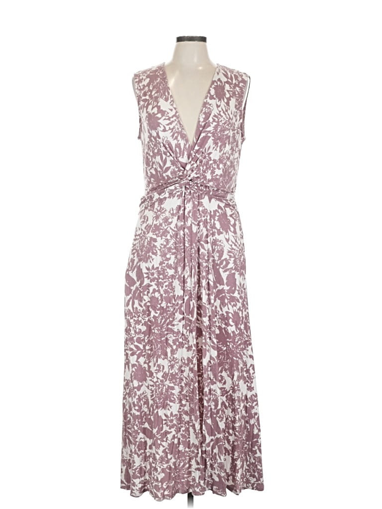 Pre-owned Amour Vert Casual Dress In Burgundy