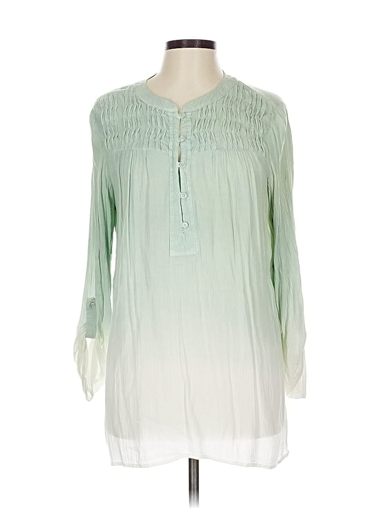 Pre-owned Bandolino 3/4 Sleeve Blouse In Green