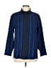 Per Se By Carlisle Stripes Blue Long Sleeve Blouse Size 10 - photo 1