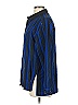 Per Se By Carlisle Stripes Blue Long Sleeve Blouse Size 10 - photo 5