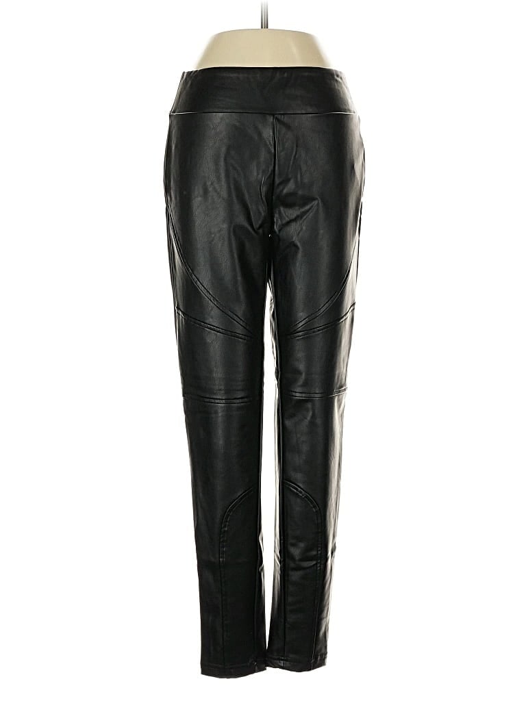 Pre-owned Bbj Los Angeles Faux Leather Pants In Black
