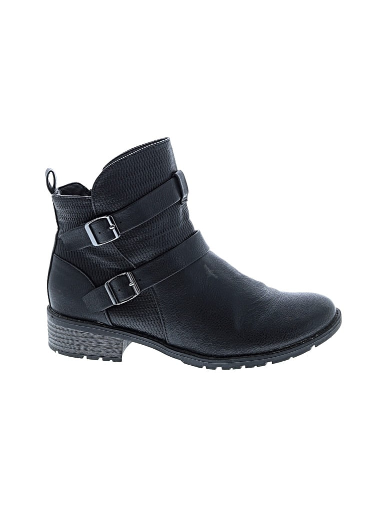 Pre-owned Croft & Barrow Ankle Boots In Black