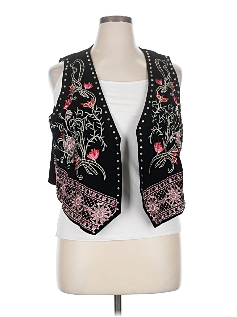 Pre-owned Shein Curve Vest In Black