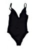 Kona Sol Solid Black One Piece Swimsuit Size S - photo 1