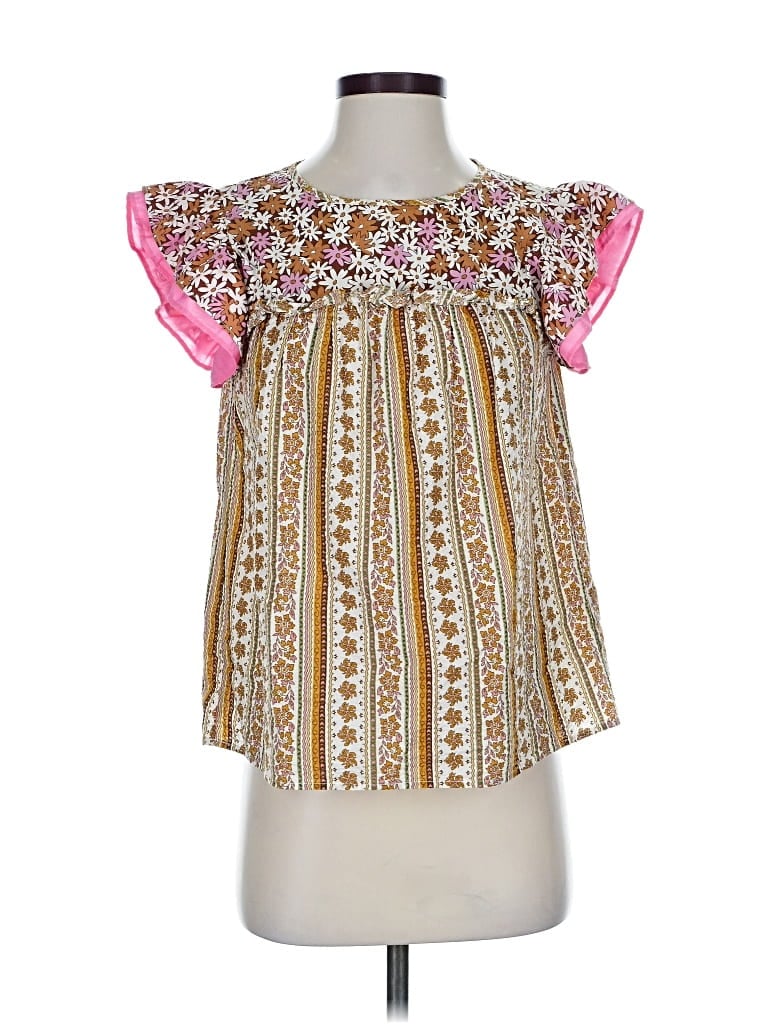 Pre-owned Thml Sleeveless Blouse In Gold