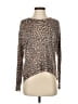 Olivaceous Animal Print Brown Pullover Sweater Size S - photo 1