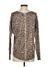 Olivaceous Animal Print Brown Pullover Sweater Size S - photo 2