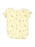 Rabbit Bear 100% Organic Cotton Yellow Short Sleeve Onesie Size 0-3 mo - photo 1