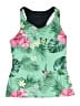 noon 100% Polyester Tropical Green Swimsuit Top Size 10 - photo 1