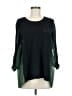 CAbi 100% Cotton Color Block Green Pullover Sweater Size M - photo 1