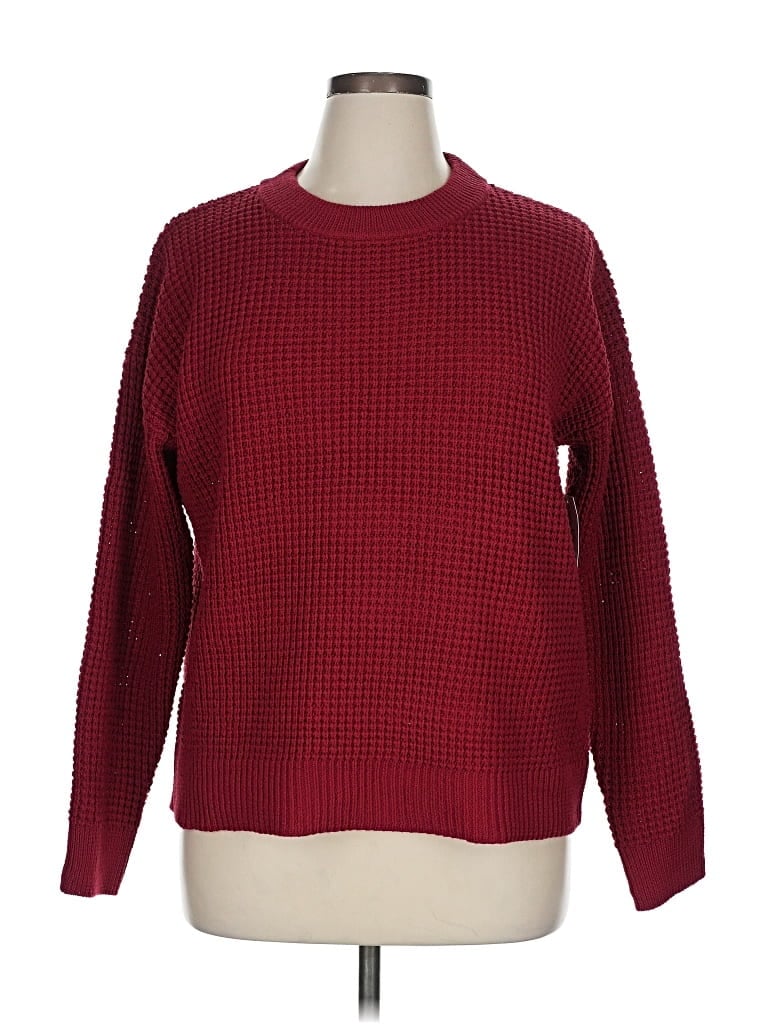 Time And Tru Pullover Sweater In Red