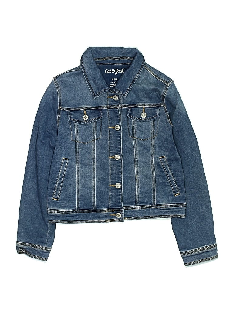 Pre-owned Cat & Jack Kids' Denim Jacket In Blue