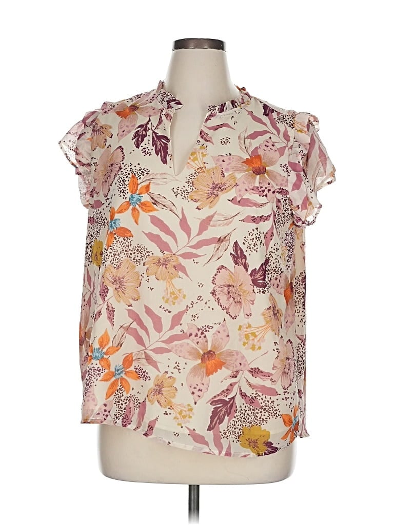 Pre-owned Gibson Look Sleeveless Blouse In White