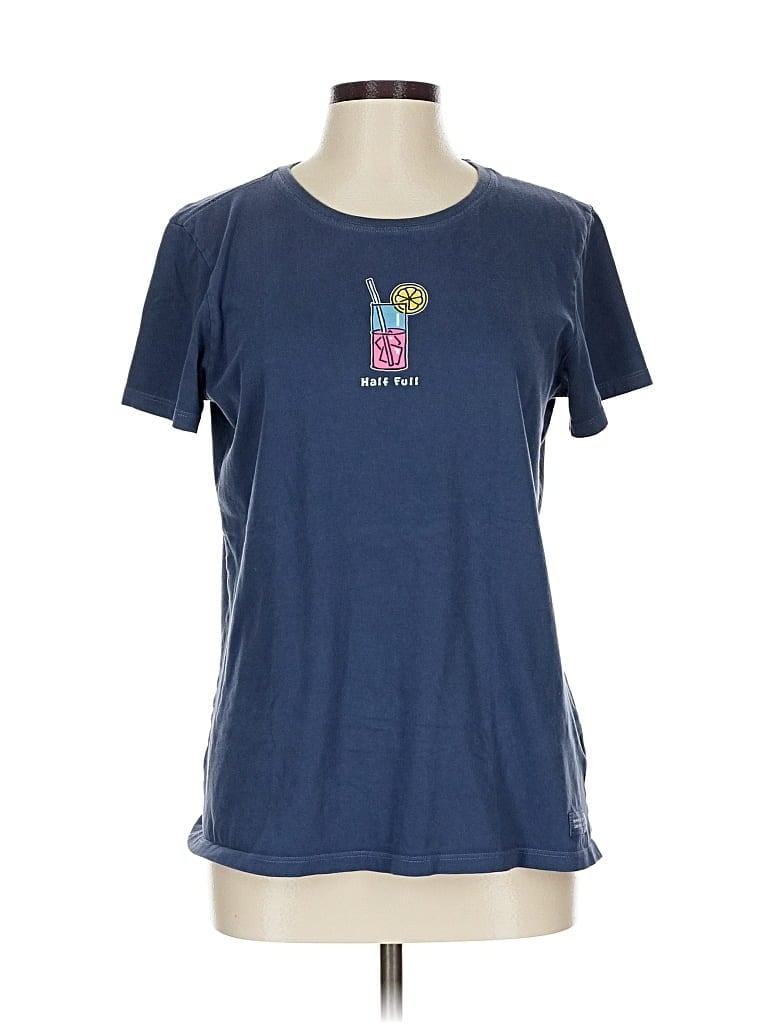 Pre-owned Life Is Good Short Sleeve T-shirt In Blue