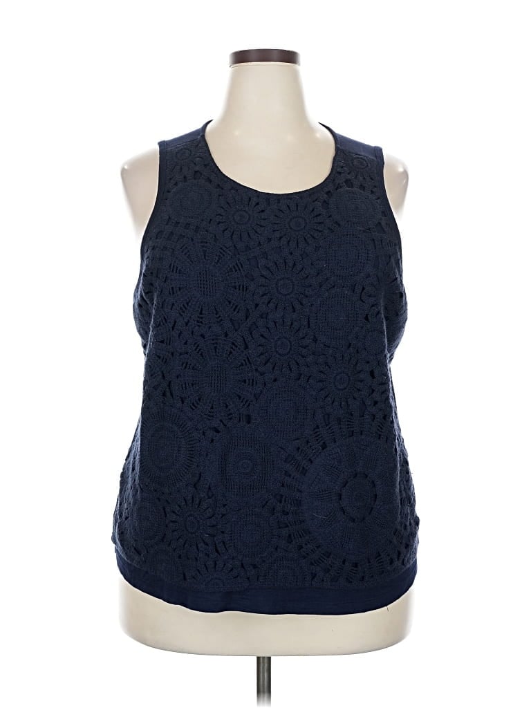 Pre-owned Maurices Tank Top Blue Halter Neckline Tops