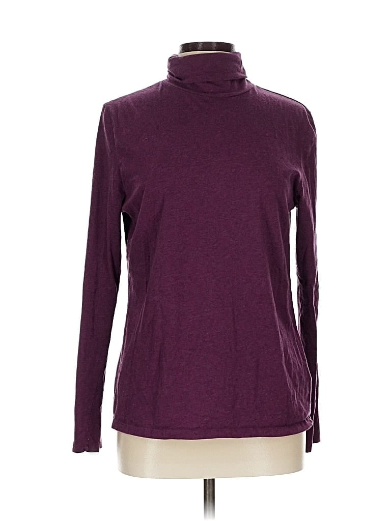Pre-owned Sonoma Life + Style Long Sleeve Turtleneck In Burgundy