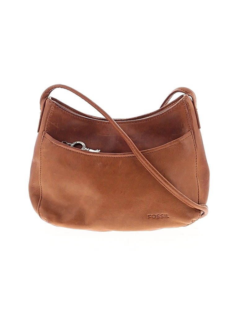 Pre-owned Fossil Leather Crossbody Bag In Brown