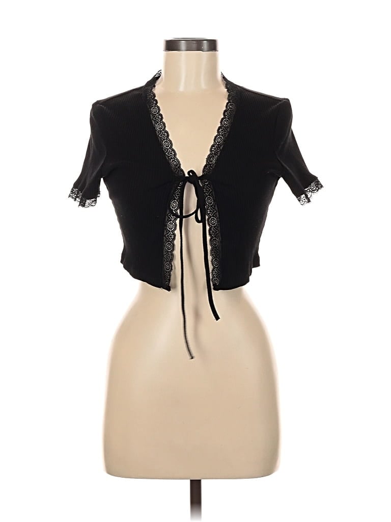 Pre-owned Shein Cardigan Sweater In Black