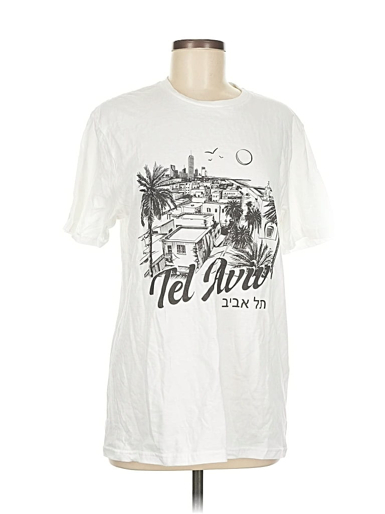 Pre-owned Gildan Short Sleeve T-shirt In White