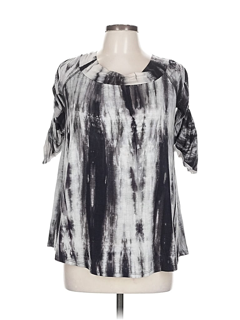 Pre-owned 143 Story Short Sleeve Blouse In Black