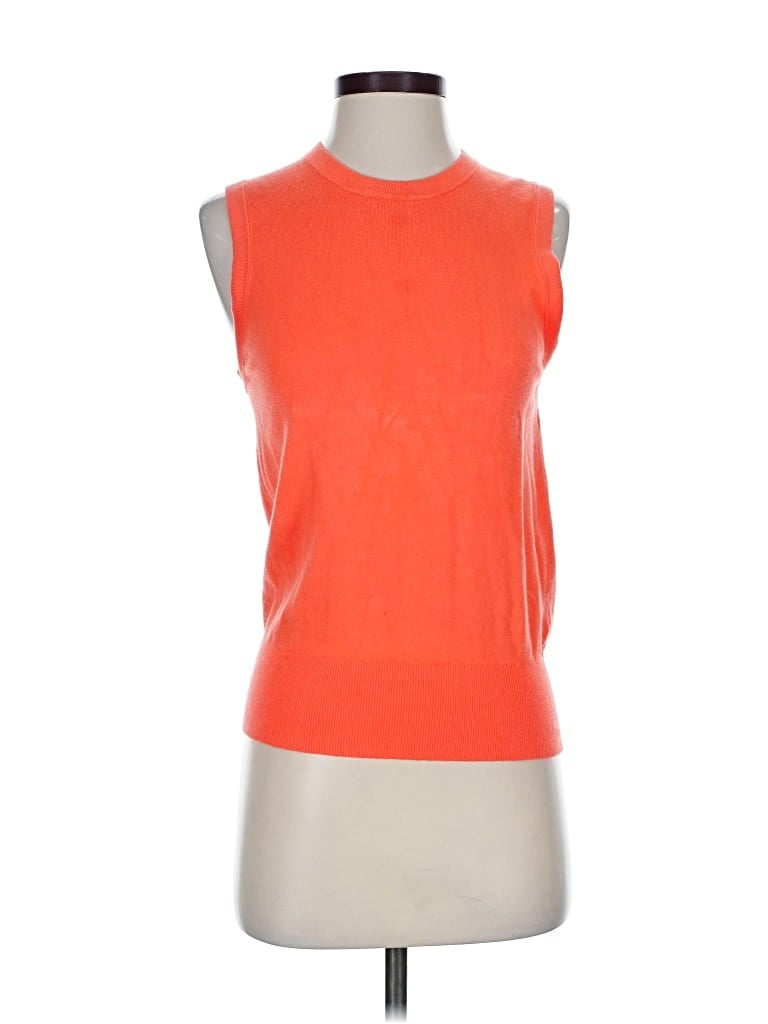 Pre-owned Zara Sweater Vest In Orange
