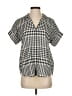 Madewell Houndstooth Gray Short Sleeve Blouse Size XXS - photo 1