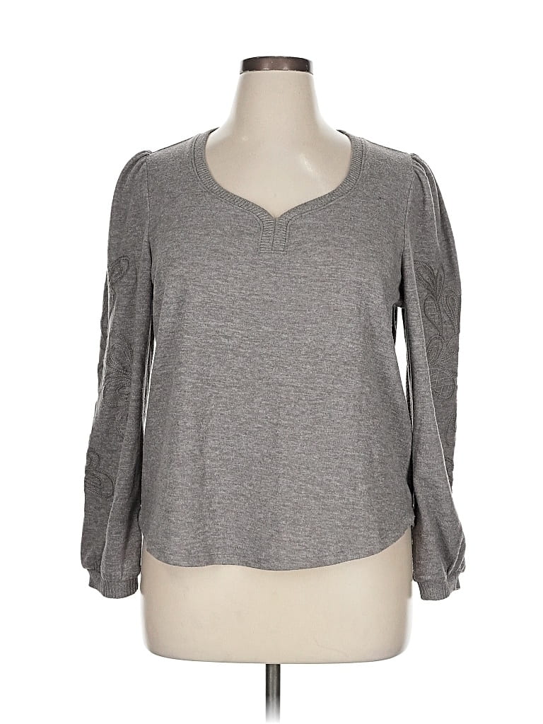 Pre-owned Democracy Cardigan Sweater In Gray