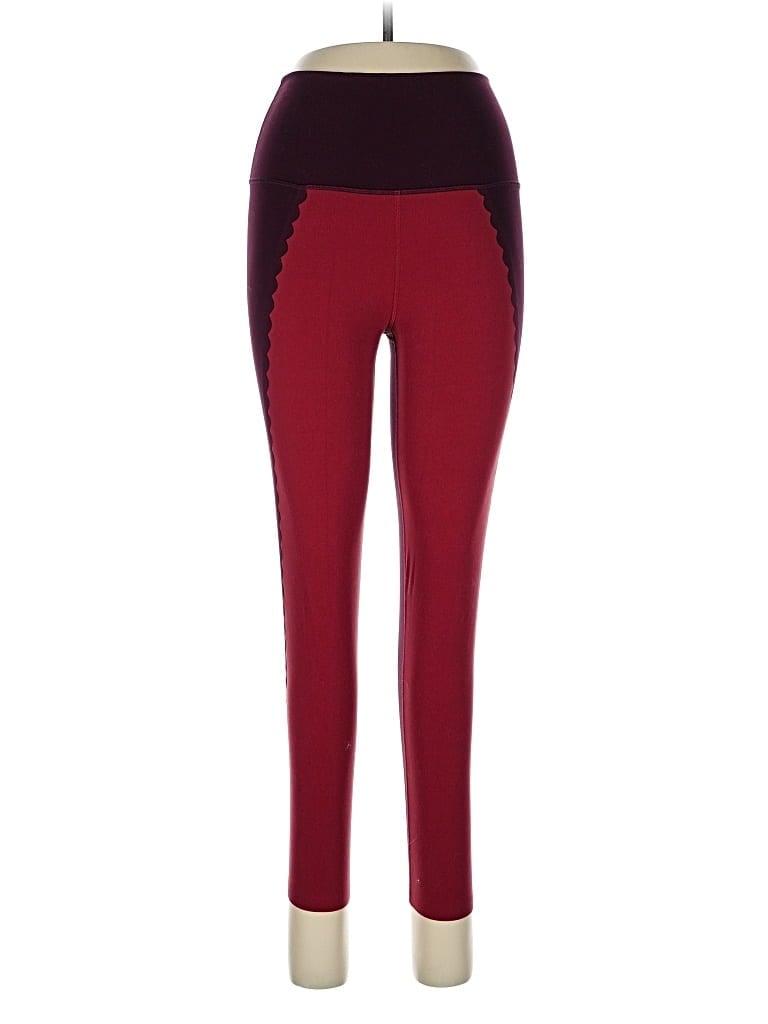 Pre-owned Aerie Active Pants In Burgundy
