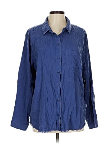 Side Stitch Long Sleeve Button-Down Shirt (view 1)
