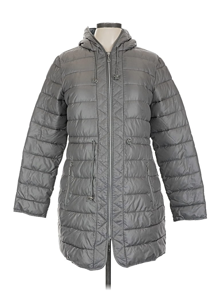 Pre-owned Kenneth Cole New York Coat In Gray