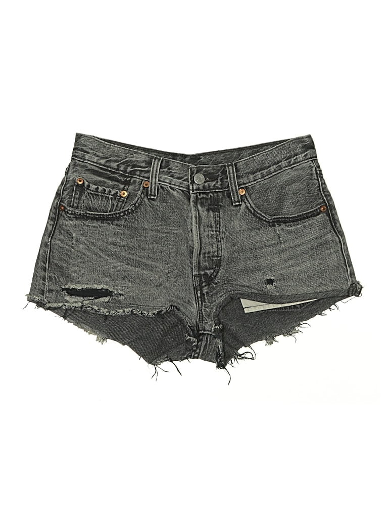Pre-owned Levi's Denim Shorts In Gray