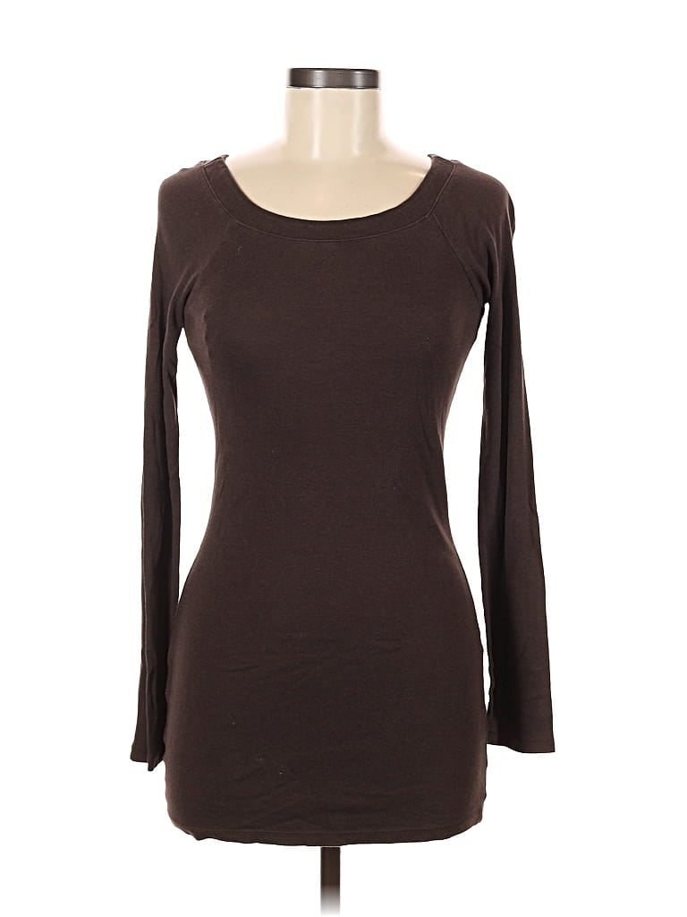 Pre-owned Express 3/4 Sleeve T-shirt In Brown