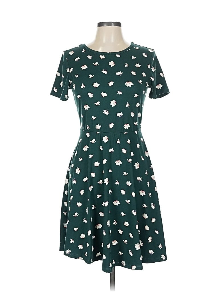Pre-owned French Grey Casual Dress In Green