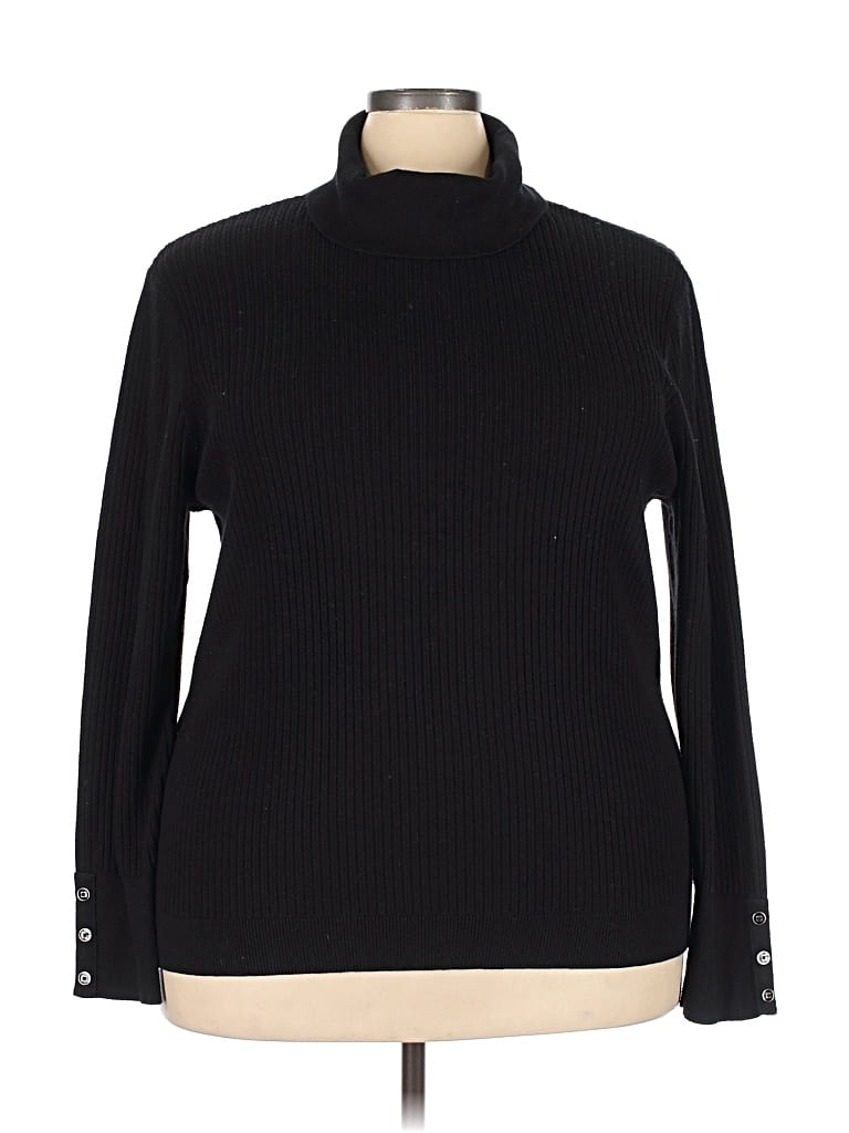 Pre-owned Talbots Turtleneck Sweater In Black