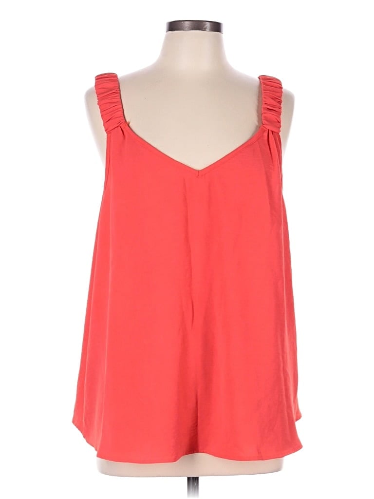 Pre-owned Grace & Lace Sleeveless Top Orange Sweetheart Neckline Tops